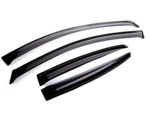Дефлектор-обтікач (вітровики) на скло дверей, комплект 4 шт. Toyota Avensis (T25) (Тойота Авенсіс)