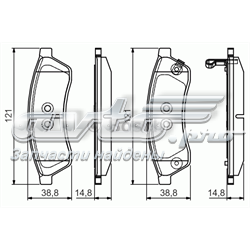 Задні гальмівні колодки 0986495168 Bosch