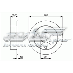 Диск гальмівний задній 0986479A41 Bosch