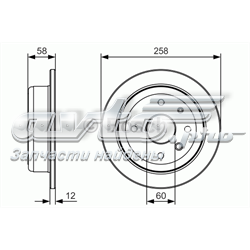 Купити 0986479T52 Bosch Диск заднього гальма