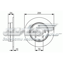 Диск гальмівний задній 0986479A45 Bosch