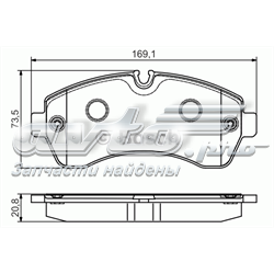 Передні тормозні колодки 0986495107 Bosch