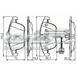 0986495129 Bosch Передні гальмівні колодки