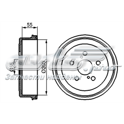 Барабан гальмівний задній Bosch 0986477139 ціна, від 28.51 USD