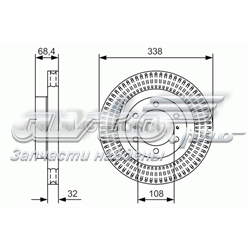 Гальмівні диски передні 0986479A65 Bosch