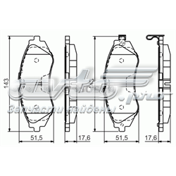 Купити 0986495059 Bosch Колодки гальмівні передні, дискові