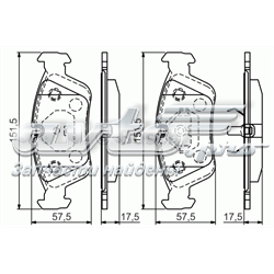 Тормозні колодки Bosch 0986495060