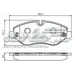 Передні тормозні колодки 0986495113 Bosch