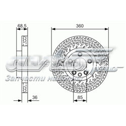 Диск переднього гальма Bosch 0986479B12 ціна, від 100.27 USD