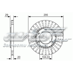 0986479U33 Bosch Гальмо дискове переднє