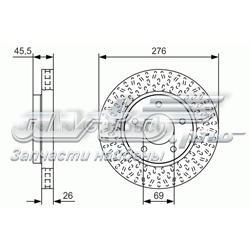 Диск гальмівний передній Bosch 0986479U40