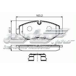 Колодки гальмівні передні, дискові 0986494582 Bosch