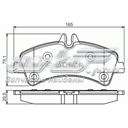 Задні гальмівні колодки 0986495099 Bosch