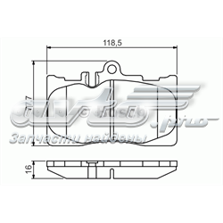 Передні тормозні колодки 0986495138 Bosch