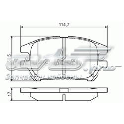 Передні тормозні колодки 0986495140 Bosch