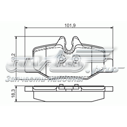 Задні гальмівні колодки Bosch 0986495088 ціна, від 18.57 USD