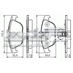 Задні гальмівні колодки 0986495105 Bosch