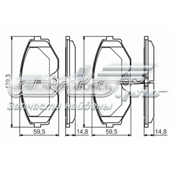 Колодки гальмівні передні, дискові 0986495147 Bosch