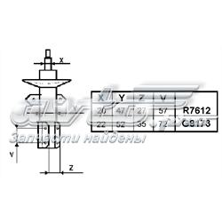Стойка амортизатора передняя Monroe R7612 ціна, від 73.98 USD