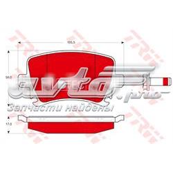 Задні дискові колодки TRW GDB1622DTE