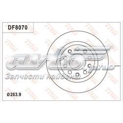 Диск гальмівний задній TRW DF8070