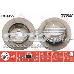 Диск переднього гальма TRW DF4499 ціна, від 42.78 USD