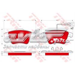 GDB1651DTE TRW Передні гальмівні колодки