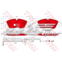 Передні тормозні колодки GDB1768DTE TRW