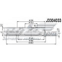 Диск гальмівний передній J3304033 Jakoparts