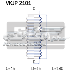 Пильник рульової тяги SKF VKJP2101 ціна, від 13.62 USD