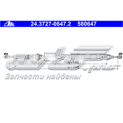 Трос ручного гальма задній, правий/лівий ATE 24372706472 ціна, від 11.85 USD