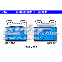 Колодки гальмові задні, дискові 603011 ATE