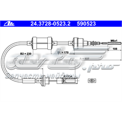 Трос зчеплення 0046453539 Fiat/Alfa/Lancia
