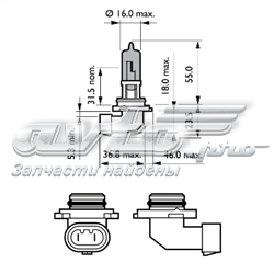 Лампочка галогенна 9005BVB1 Philips