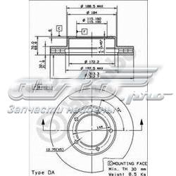 Купити 09914311 Brembo Ротор гальмівний