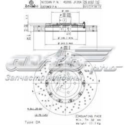 Гальмівні диски передні 09A18713 Brembo