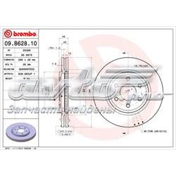 09B62810 Brembo Гальмо дискове переднє