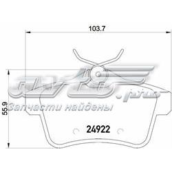 Задні дискові колодки Brembo P61114