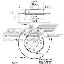 Гальмівні диски передні 09A25810 Brembo