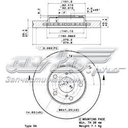 Диск переднього гальма Brembo 09A38610 ціна, від 39.46 USD