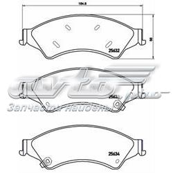 Тормозні колодки Brembo P24153
