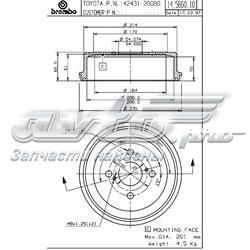 14586010 Brembo Барабан гальмівний задній