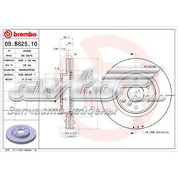 Диск переднього гальма Brembo 09B62510 ціна, від 67.69 USD