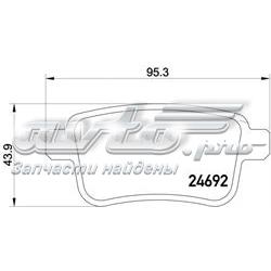 Колодки гальмові задні, дискові P50107 Brembo