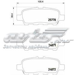 Задні гальмівні колодки P56087 Brembo