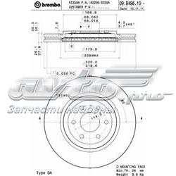 Гальмівні диски передні 09B49610 Brembo