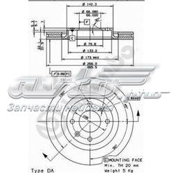 Гальмівні диски передні 09869575 Brembo