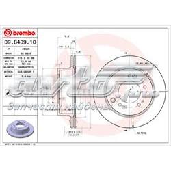 09B40910 Brembo Дискові гальма