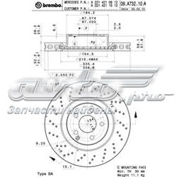Гальмівні диски передні 09A73211 Brembo