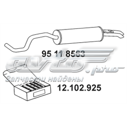 Глушник, задня частина 95118563 Eberspracher